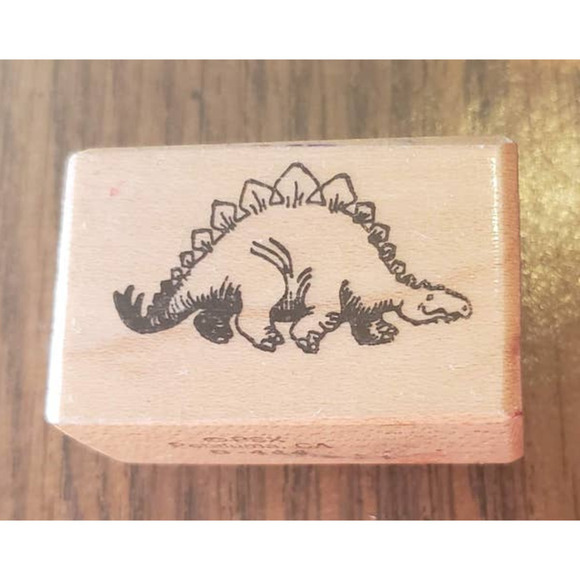 Lot of 10 Small Animals and Figures Wood Mounted Rubber Stamps Santa Turkey Dino - Picture 3 of 16